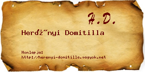 Herényi Domitilla névjegykártya